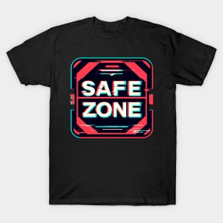 Safe zone Retro Gaming Glitch T-Shirt